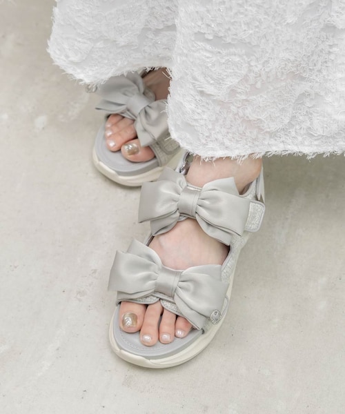 RANDA（ランダ）の「サテンリボンスポーツサンダル（その他・レディース・その他）」の5枚目の写真