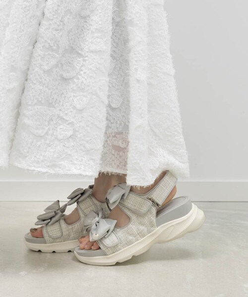 RANDA（ランダ）の「サテンリボンスポーツサンダル（その他・レディース・その他）」の7枚目の写真