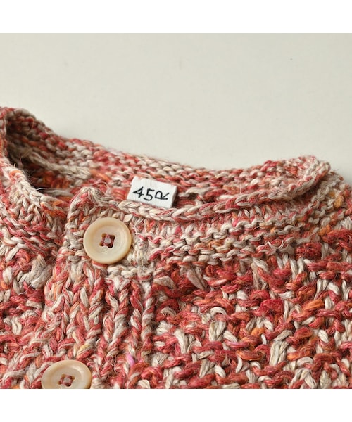 45R（フォーティファイブアール）の「リネンヘリンボンのボレロ（トップス・レディース・12-ナチュラル×ネイビーヘリンボン/53-ホワイト×アカヘリンボン・00-フリー）」の13枚目の写真