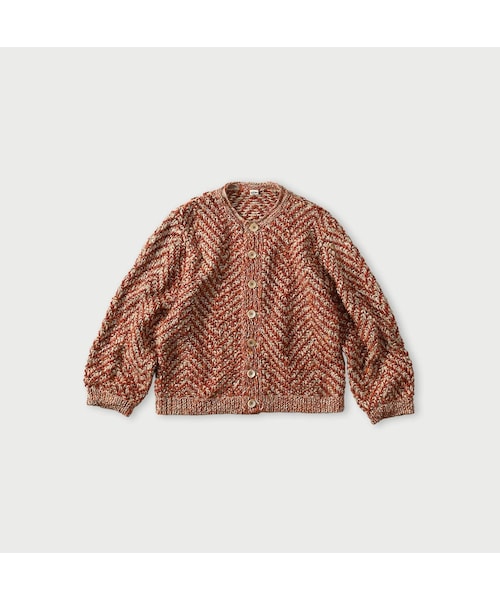 45R（フォーティファイブアール）の「リネンヘリンボンのボレロ（トップス・レディース・12-ナチュラル×ネイビーヘリンボン/53-ホワイト×アカヘリンボン・00-フリー）」の2枚目の写真