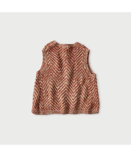 45R（フォーティファイブアール）の「リネンヘリンボンのキャミ（トップス・レディース・12-ナチュラル×ネイビーヘリンボン/53-ホワイト×アカヘリンボン・00-フリー）」の3枚目の写真