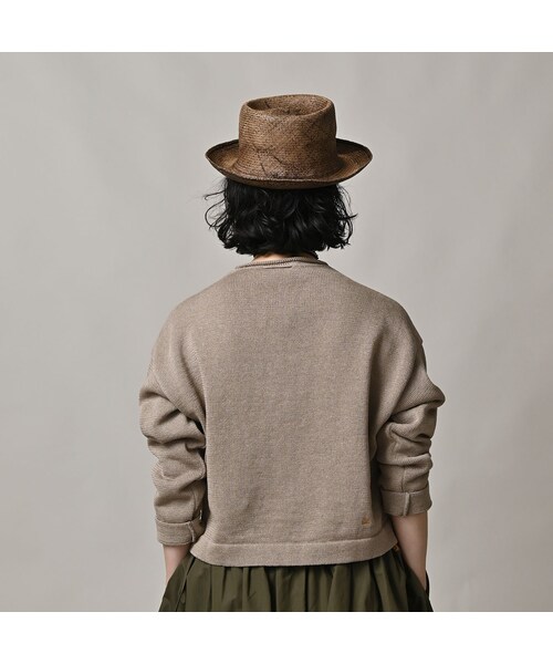 45R（フォーティファイブアール）の「ギマニットソーのカーディガン（トップス・レディース・02-オフ杢/12-グレージュ杢/63-グリーン杢/83-ブラウン杢/91-スミクロ杢・02-M/03-L）」の10枚目の写真