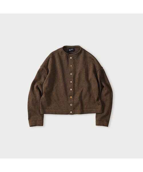 45R（フォーティファイブアール）の「ギマニットソーのカーディガン（トップス・レディース・02-オフ杢/12-グレージュ杢/63-グリーン杢/83-ブラウン杢/91-スミクロ杢・02-M/03-L）」の4枚目の写真