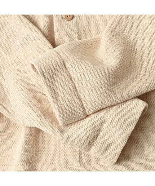 45R（フォーティファイブアール）の「ギマニットソーのカーディガン（トップス・レディース・02-オフ杢/12-グレージュ杢/63-グリーン杢/83-ブラウン杢/91-スミクロ杢・02-M/03-L）」の17枚目の写真