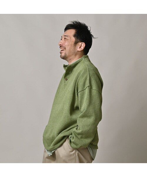 45R（フォーティファイブアール）の「ギマニットソーの908馬プル（トップス・レディース・02-オフ杢/12-グレージュ杢/63-グリーン杢/83-ブラウン杢/91-スミクロ杢・02-S/04-L）」の14枚目の写真