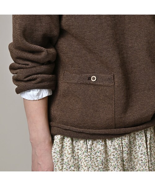 45R（フォーティファイブアール）の「ギマニットソーの908馬プル（トップス・レディース・02-オフ杢/12-グレージュ杢/63-グリーン杢/83-ブラウン杢/91-スミクロ杢・02-S/04-L）」の17枚目の写真