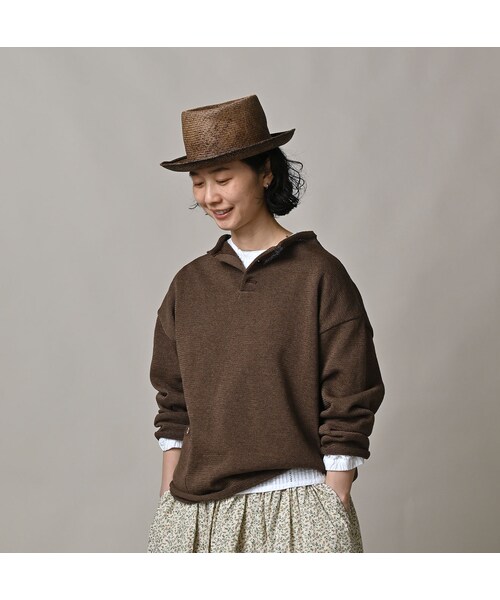 45R（フォーティファイブアール）の「ギマニットソーの908馬プル（トップス・レディース・02-オフ杢/12-グレージュ杢/63-グリーン杢/83-ブラウン杢/91-スミクロ杢・02-S/04-L）」の9枚目の写真