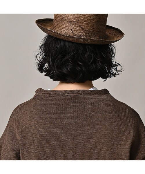 45R（フォーティファイブアール）の「ギマニットソーの908馬プル（トップス・レディース・02-オフ杢/12-グレージュ杢/63-グリーン杢/83-ブラウン杢/91-スミクロ杢・02-S/04-L）」の19枚目の写真