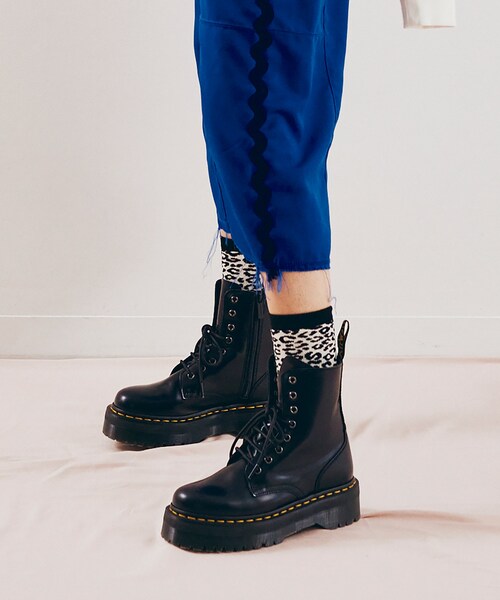 RNA（アールエヌエー）の「E5220 レオパードロゴソックス（その他・レディース・ベージュ/ブラック/マスタード/ブラウン/グリーン/パープル/ピンク/レッド）」の7枚目の写真