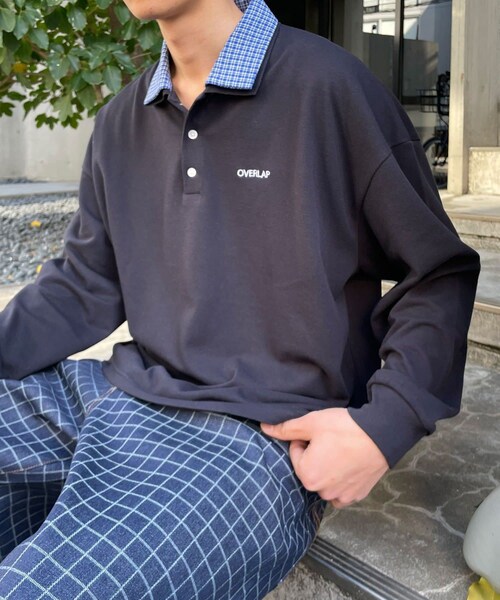 CIAOPANIC(チャオパニック)の「レイヤードカラー鹿子ポロシャツ(ポロシャツ・レディース・カーキ/グレー/ネイビー・L/M)」の3枚目の写真