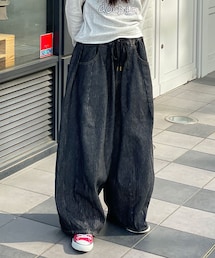 CIAOPANIC | 【cian denim/シアンデニム】切替スーパーワイドバルーンデニムパンツ(デニムパンツ)