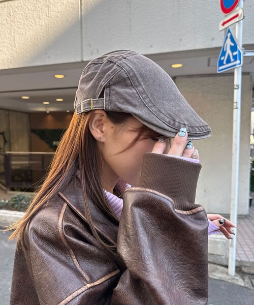 CIAOPANIC(チャオパニック)の「ヴィンテージライクハンチング(ハンチング/ベレー帽・レディース・ブラウン/カーキ・ONE)」の1枚目の写真