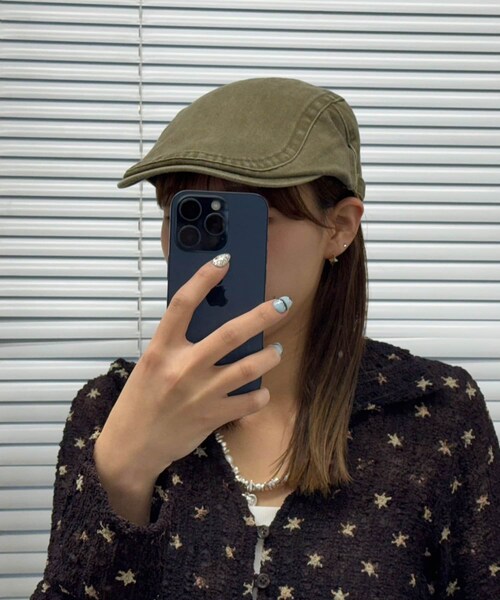 CIAOPANIC(チャオパニック)の「ヴィンテージライクハンチング(ハンチング/ベレー帽・レディース・ブラウン/カーキ・ONE)」の2枚目の写真