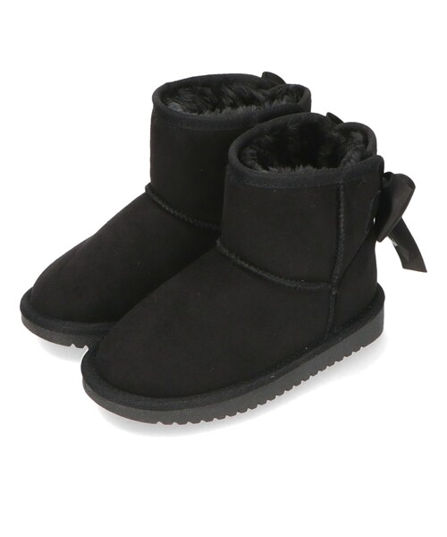 ORiental TRaffic（オリエンタルトラフィック）の「バックリボンムートンブーツ/K-242（その他・レディース・ベージュ/ブラック/ピンク・15cm/16cm/17cm/18cm/19cm/20cm）」の3枚目の写真