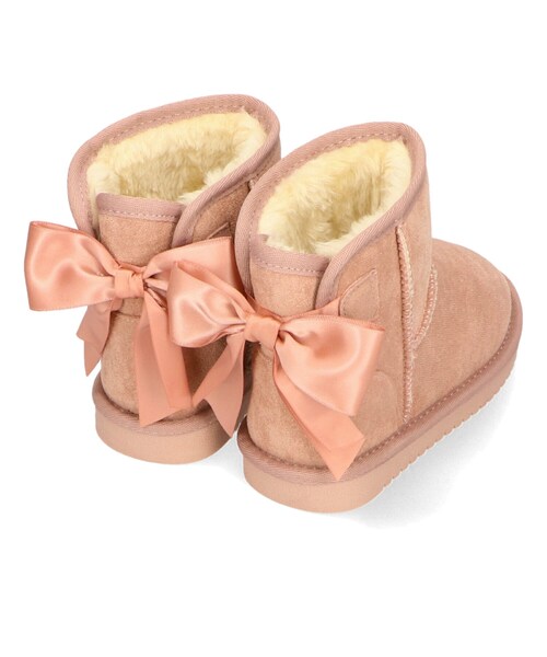 ORiental TRaffic（オリエンタルトラフィック）の「バックリボンムートンブーツ/K-242（その他・レディース・ベージュ/ブラック/ピンク・15cm/16cm/17cm/18cm/19cm/20cm）」の6枚目の写真