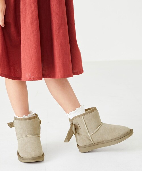 ORiental TRaffic（オリエンタルトラフィック）の「バックリボンムートンブーツ/K-242（その他・レディース・ベージュ/ブラック/ピンク・15cm/16cm/17cm/18cm/19cm/20cm）」の11枚目の写真