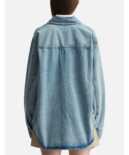 ami（アミ）の「Blue Cotton Knitted Ami De Coeur Overshirt（その他・メンズ・other・XS/S/M/L）」の3枚目の写真