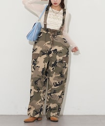 CIAOPANIC | 【UNESS/ユーネス】サスペンダー付ワイドカーゴパンツ/サロペット(カーゴパンツ)