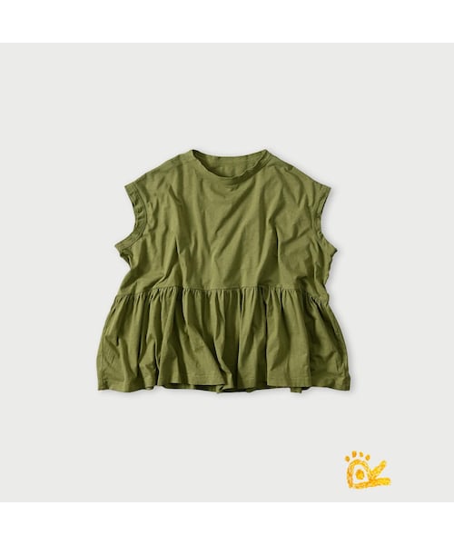 45R(フォーティファイブアール)の「ONEONE 宝物の天竺ギャザーMキャミ(トップス・レディース・61-ミドリ/63-ミドリ/64-ミドリ/82-シガー/83-シガー/85-シガー/84-シガー/81-シガー/62-ミドリ/54-アカ/53-アカ・00-フリー)」の1枚目の写真