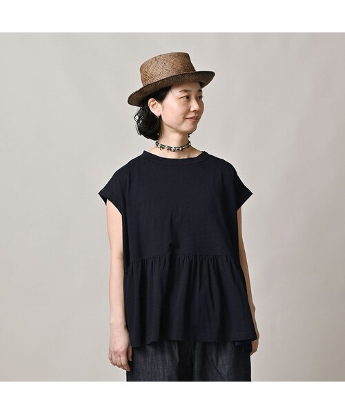 45R（フォーティファイブアール）の「ONEONE 宝物の天竺ギャザーMキャミ（インディゴ）（トップス・レディース・73-インディゴ/74-インディゴ/75-インディゴ/76-インディゴ/77-インディゴ・00-フリー）」の8枚目の写真