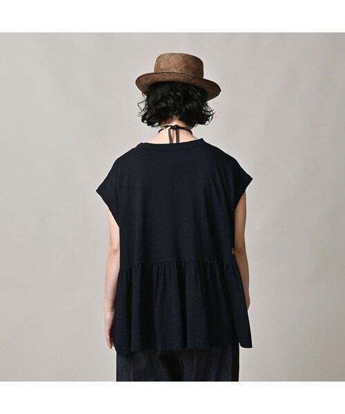 45R（フォーティファイブアール）の「ONEONE 宝物の天竺ギャザーMキャミ（インディゴ）（トップス・レディース・73-インディゴ/74-インディゴ/75-インディゴ/76-インディゴ/77-インディゴ・00-フリー）」の10枚目の写真