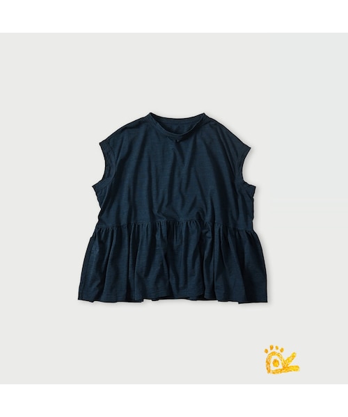 45R（フォーティファイブアール）の「ONEONE 宝物の天竺ギャザーMキャミ（インディゴ）（トップス・レディース・73-インディゴ/74-インディゴ/75-インディゴ/76-インディゴ/77-インディゴ・00-フリー）」の3枚目の写真