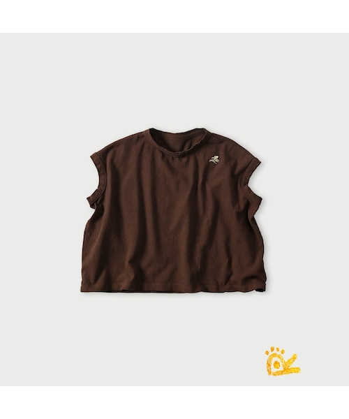 45R（フォーティファイブアール）の「ONEONE 宝物のMキャミ（トップス・レディース・52-アカ(フラミンゴ刺繍)/77-シロ×ネイビー/81-シガー(ハチ刺繍)・00-フリー）」の3枚目の写真