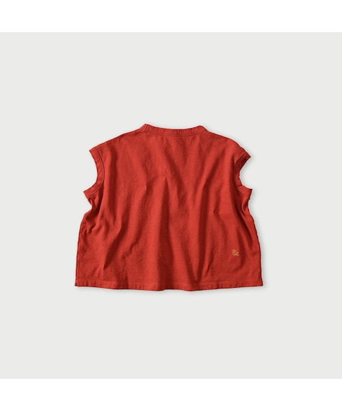 45R（フォーティファイブアール）の「ONEONE 宝物のMキャミ（トップス・レディース・52-アカ(フラミンゴ刺繍)/77-シロ×ネイビー/81-シガー(ハチ刺繍)・00-フリー）」の4枚目の写真