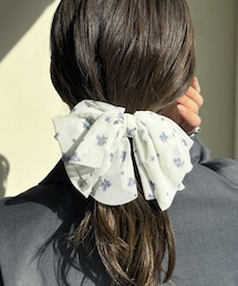 Lattice | メッシュ小花柄リボンバレッタ(バレッタ/ヘアクリップ)