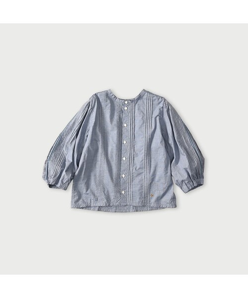 45R（フォーティファイブアール）の「バチストのピンタックレースブラウス（その他・レディース・72-ブルーミニ千鳥/92-クロ・02-M/03-L）」の3枚目の写真