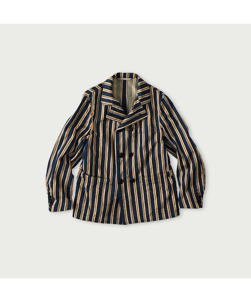 45R（フォーティファイブアール）の「いろいろヒッコリーの908マノロジャケット（ジャケット/アウター・レディース・76-ヘリンボンヒッコリー 濃/77-デニムピンヒッコリー 濃/78-サテンヒッコリー 濃・01-XS/02-S/03-M/04-L）」の3枚目の写真