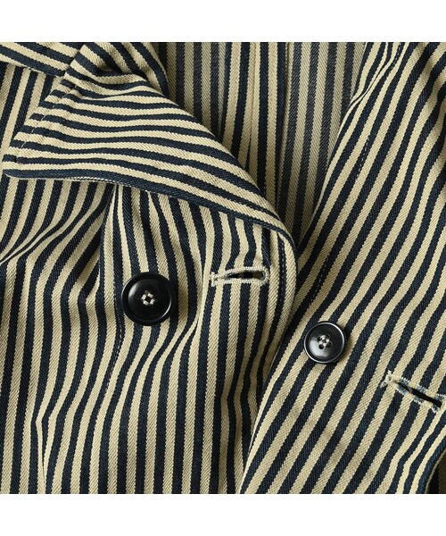 45R（フォーティファイブアール）の「いろいろヒッコリーの908マノロジャケット（ジャケット/アウター・レディース・76-ヘリンボンヒッコリー 濃/77-デニムピンヒッコリー 濃/78-サテンヒッコリー 濃・01-XS/02-S/03-M/04-L）」の22枚目の写真