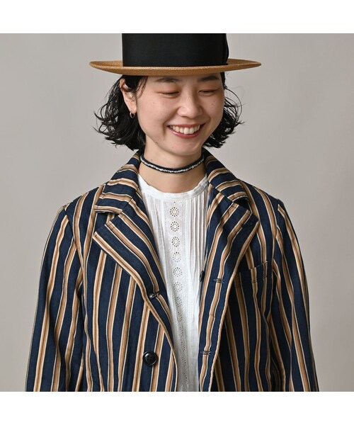 45R（フォーティファイブアール）の「いろいろヒッコリーの908マノロジャケット（ジャケット/アウター・レディース・76-ヘリンボンヒッコリー 濃/77-デニムピンヒッコリー 濃/78-サテンヒッコリー 濃・01-XS/02-S/03-M/04-L）」の16枚目の写真