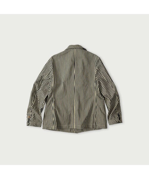 45R（フォーティファイブアール）の「いろいろヒッコリーの908マノロジャケット（ジャケット/アウター・レディース・76-ヘリンボンヒッコリー 濃/77-デニムピンヒッコリー 濃/78-サテンヒッコリー 濃・01-XS/02-S/03-M/04-L）」の4枚目の写真