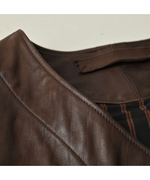 45R（フォーティファイブアール）の「ホースレザーの908ベスト（ジャケット/アウター・レディース・85-こげ茶・02-S/04-L）」の16枚目の写真