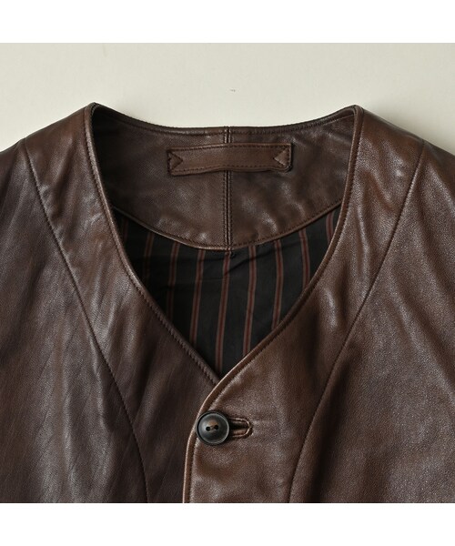 45R（フォーティファイブアール）の「ホースレザーの908ベスト（ジャケット/アウター・レディース・85-こげ茶・02-S/04-L）」の15枚目の写真