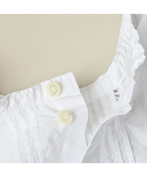 45R（フォーティファイブアール）の「バチストのピンタックレースブラウス（その他・レディース・02-白・02-M/03-L）」の13枚目の写真