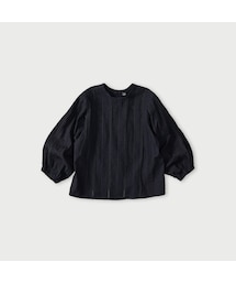 45R | バチストのピンタックレースブラウス（インディゴ）