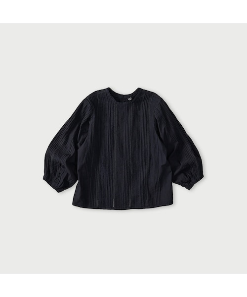 45R(フォーティファイブアール)の「バチストのピンタックレースブラウス(インディゴ)(その他・レディース・73-インディゴ・02-M/03-L)」の1枚目の写真