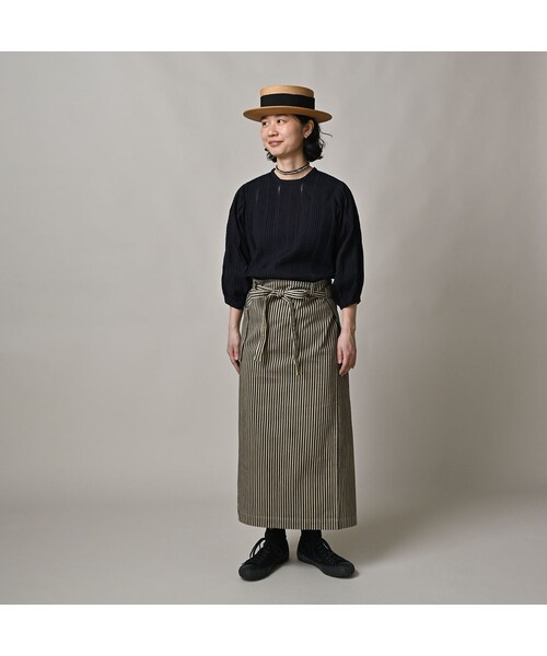 45R(フォーティファイブアール)の「バチストのピンタックレースブラウス(インディゴ)(その他・レディース・73-インディゴ・02-M/03-L)」の3枚目の写真