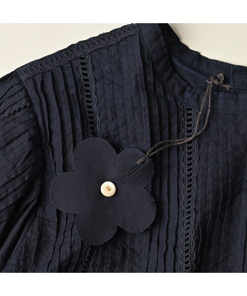 45R(フォーティファイブアール)の「バチストのピンタックレースブラウス(インディゴ)(その他・レディース・73-インディゴ・02-M/03-L)」の15枚目の写真