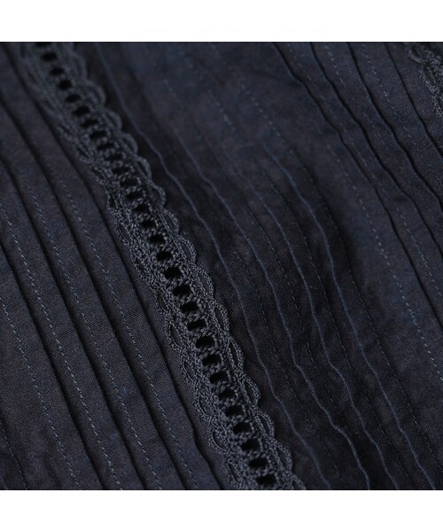 45R(フォーティファイブアール)の「バチストのピンタックレースブラウス(インディゴ)(その他・レディース・73-インディゴ・02-M/03-L)」の13枚目の写真