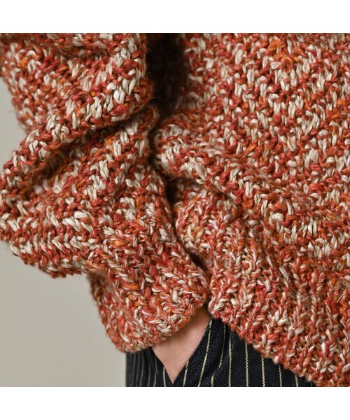 45R（フォーティファイブアール）の「リネンヘリンボンの908セーター（トップス・レディース・12-ナチュラル×ネイビーヘリンボン/53-ホワイト×アカヘリンボン・02-S/04-L）」の15枚目の写真