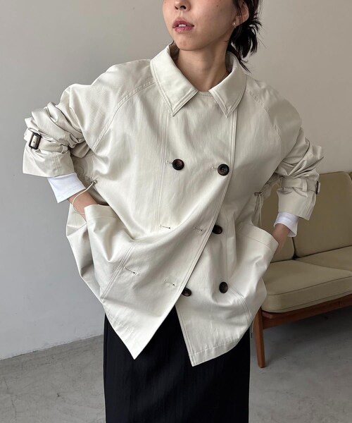 【サイズ展開あり】バックギャザーコート