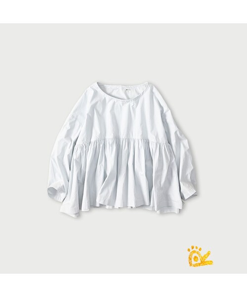 45R（フォーティファイブアール）の「ONEONE 宝物のギャザーブラウス（その他・レディース・12-ざっくりカディ ベージュ/42-スーピマオックス うすピンクシャンブレー/60-カーキ/61-うすカーキ/70-インドカディ インディゴ/72-180番三子 サックスストライプ/73-180番三子 サックス細ストライプ/74-浅葱シャンブレー ブロード/78-スーピマオックス ブルーバスク/80-ブラウン/81-スーピマオックス 茶シャンブレー�@/82-スーピマオックス 茶シャンブレー�A/90-モンプチチノ・00-フリー）」の8枚目の写真