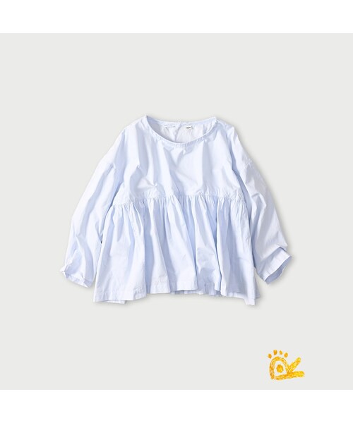 45R（フォーティファイブアール）の「ONEONE 宝物のギャザーブラウス（その他・レディース・12-ざっくりカディ ベージュ/42-スーピマオックス うすピンクシャンブレー/60-カーキ/61-うすカーキ/70-インドカディ インディゴ/72-180番三子 サックスストライプ/73-180番三子 サックス細ストライプ/74-浅葱シャンブレー ブロード/78-スーピマオックス ブルーバスク/80-ブラウン/81-スーピマオックス 茶シャンブレー�@/82-スーピマオックス 茶シャンブレー�A/90-モンプチチノ・00-フリー）」の7枚目の写真