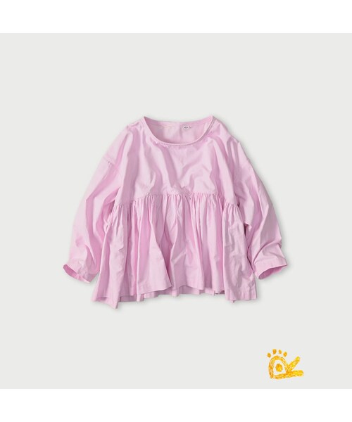 45R（フォーティファイブアール）の「ONEONE 宝物のギャザーブラウス（その他・レディース・12-ざっくりカディ ベージュ/42-スーピマオックス うすピンクシャンブレー/60-カーキ/61-うすカーキ/70-インドカディ インディゴ/72-180番三子 サックスストライプ/73-180番三子 サックス細ストライプ/74-浅葱シャンブレー ブロード/78-スーピマオックス ブルーバスク/80-ブラウン/81-スーピマオックス 茶シャンブレー�@/82-スーピマオックス 茶シャンブレー�A/90-モンプチチノ・00-フリー）」の2枚目の写真