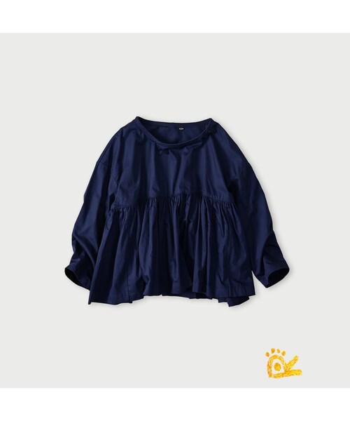 45R（フォーティファイブアール）の「ONEONE 宝物のギャザーブラウス（その他・レディース・12-ざっくりカディ ベージュ/42-スーピマオックス うすピンクシャンブレー/60-カーキ/61-うすカーキ/70-インドカディ インディゴ/72-180番三子 サックスストライプ/73-180番三子 サックス細ストライプ/74-浅葱シャンブレー ブロード/78-スーピマオックス ブルーバスク/80-ブラウン/81-スーピマオックス 茶シャンブレー�@/82-スーピマオックス 茶シャンブレー�A/90-モンプチチノ・00-フリー）」の13枚目の写真