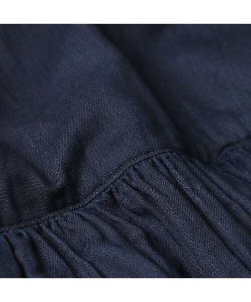 45R（フォーティファイブアール）の「ONEONE 宝物のギャザーブラウス（インディゴ）（その他・レディース・75-サテン インディゴ/77-ふわふわインディゴ二重織・00-フリー）」の14枚目の写真