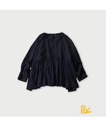 45R | ONEONE 宝物のギャザーブラウス（インディゴ）